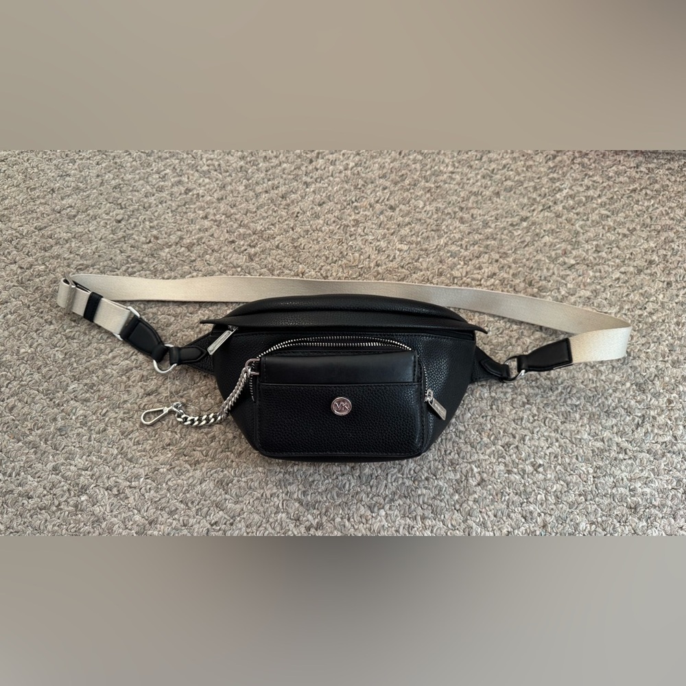 Black Leather cross-body bag